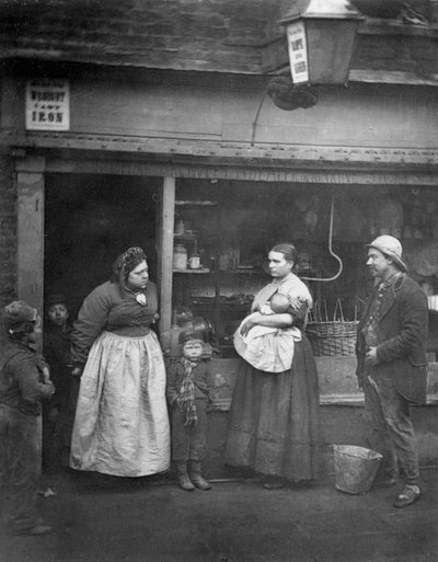 Street Scene in Victorian London by English Photographer